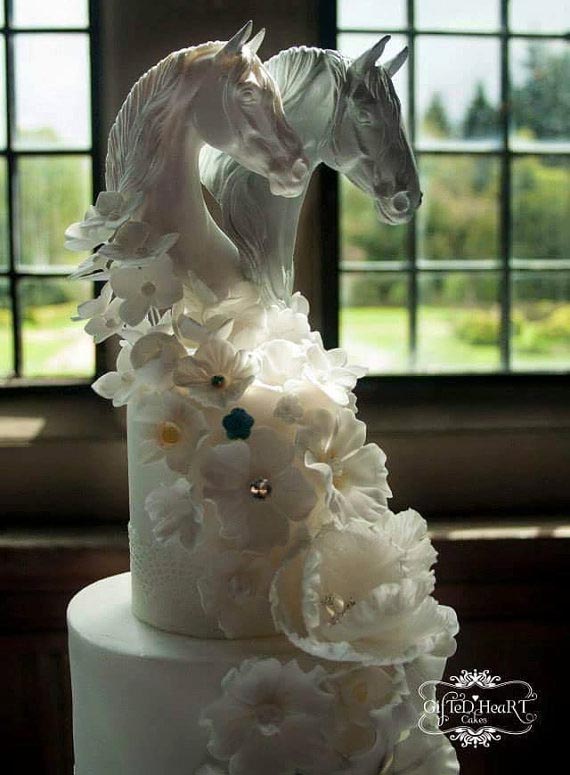 Horse Themed Wedding Cake